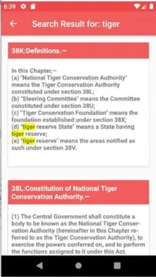 Wild Life Protection Act, 1972 android App screenshot 0